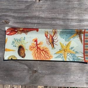 Glass Tray, "Sealife Letters"